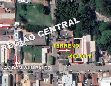 Terreno à venda, região central da cidade, na Avenida Dom Wunibaldo, Rondonópolis-MT